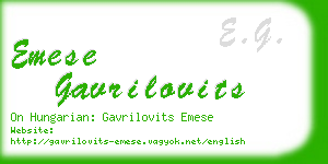 emese gavrilovits business card